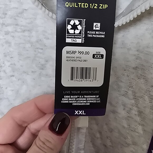 Eddie Bauer Quilted Half Zip - Picture 5 of 5